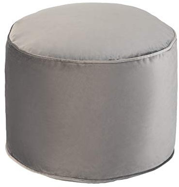 Loft 25 Runder Sitzsack Fußhocker | Innenbereich Pouf Wohnbereich sitzpuff Bein Erholung | Ergonomisches Design Pouffe | bequem Puff hocker & langlebig Pouf sitzkissen | sitzpouf 32×45 cm (Schiefer)