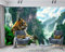 XAONUO Plante Papier Peint Panoramique 3D Tapisserie Photo Murales Peinture Murale Montagnes Plantes Tigre 250X175Cm Interieur Intissé Poster Geant Décor Mural Moderne
