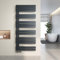 Heilmetz Sèche-Serviettes à Eau Chaude, radiateur sèche-Serviettes Plat, 600 x 1385 mm, raccordement latéral pour sèche-Serviettes à Eau Chaude, Anthracite
