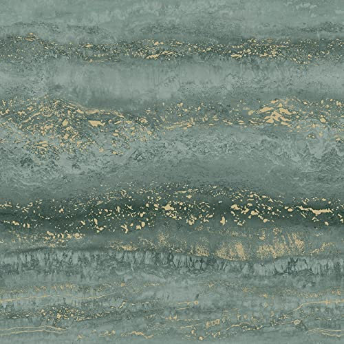Semper Marble Wallpaper Jade Green/Gold Muriva 189505