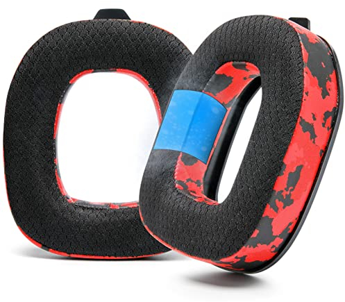 WC Freeze A50 – Ersatz-Ohrpolster mit Kühlgel nur für Astro A50 Gen 4, Gen 5 und A50X, hergestellt von Wicked Cushions, verbesserte Haltbarkeit, Dicke und Schallisolierung | Red Camo