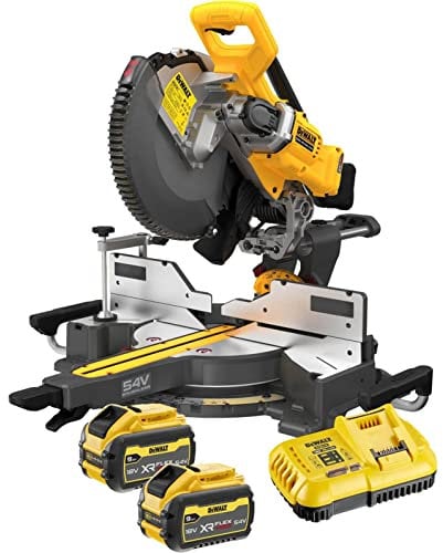 DeWalt DCS781 54v XR FLEXVOLT Cordless Sliding Mitre Saw 305mm 2 x 9ah Li-ion