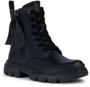 Geox J Junette Girl, Stivale alla Caviglia Donna, Nero, 38 EU