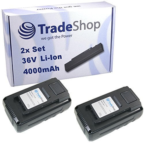 2x Trade-Shop Premium Li-Ion Akku 36V / 4000mAh / 144Wh kompatibel mit Al-Ko 113611 3.29 Li 42.9 Li 42.9 Li SP 46.9 Li SP Akku-Rasenmäher