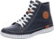 Gemini Damen Schnürboot Reißverschluss High Top Sneaker Stiefelette 395160-02, Größe:41 EU, Farbe:Blau