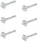 Crdifu 6stk Nasenpiercing Nasenstecker 0,8mm Silber Gerade Piercing Nase 20G Chirurgenstahl mit Zirkonia