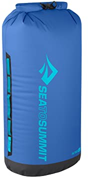 Sea to Summit - Big River Dry Bag XXL 65L- wasserdichte Tasche - Rollverschluss - Strapazierfähig - Haltegriffe, Befestigung & D-Ring - Paddelsport - 38.1 x 35.2 x 71.8cm - Surf Blue - 433g