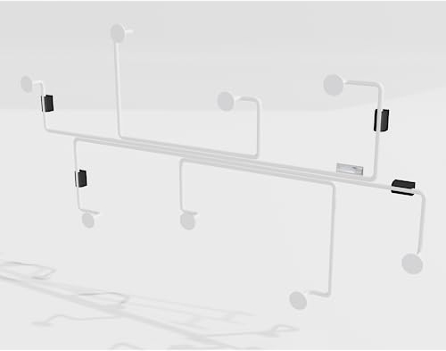 MYWIRE® moderne Wandgarderobe aus Metall „Kamp“ (Verkehrsweiss) - schlichte und dekorative Garderobenhaken zum Aufhängen von Jacken und Mänteln - Wandgarderobenleiste in Österreich produziert