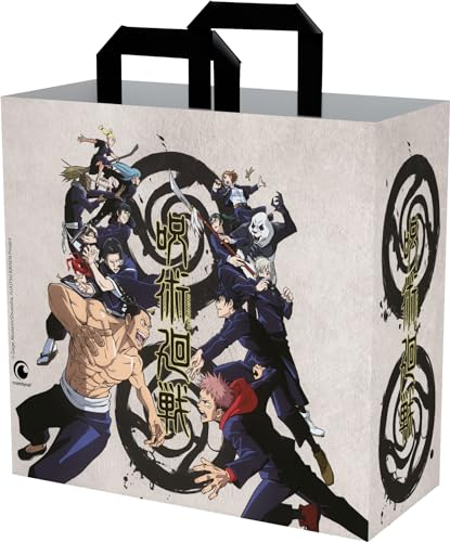Konix Jujutsu Kaisen Einkaufstasche 40 x 45 x 20 cm - Recyceltes Material - Beige