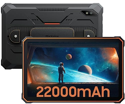 Blackview Active 8 Pro Outdoor Tablet, 22000mAh Akku, 10.36'' 2.4K Display Android 13 IP68 Robust Tablet, 16GB+256GB(1TB Extend),Dual SIM 4G,48MP+16MP,Quad Box Stereo Lautsprecher, NFC Orange