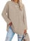 Ebifin Oversize Langarmshirt Damen Longshirt Rundhalsausschnitt Oberteil Langarm T Shirts Pullover Basic Tunika Tee Tops.Khaki.M