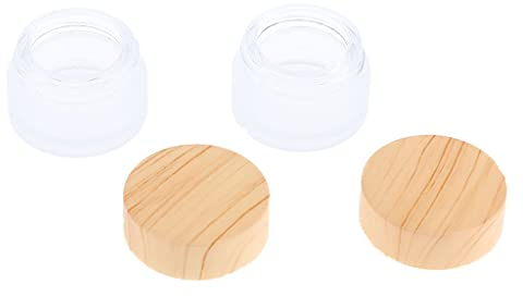 BESSTUUP Lot de 2 pots en verre vides pour pommades - Avec couvercle - 5 g