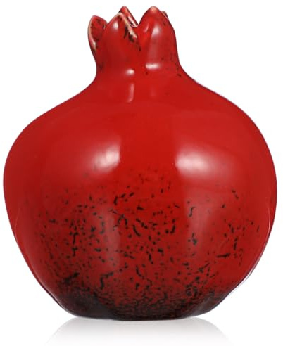 Garneck Vintage Obsttablett Aus Keramik Granatapfel Vase Wohnkultur Dekoration Obst Form Blumenarrangementvase Keramikvase Granatapfelvase Kreative FüR BüRo Balkon 3.27X2.68X2.68In Hausvase Blumenanor