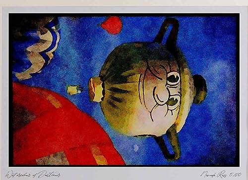 Hot Air Balloons 329079 Teapot Watercolour Picture Limited Edition A3