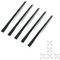 Retsun 5 Sets Extra-Wide Door Brush Seal Strip – 61mm (2.4) Width, 880mm (34.6) Length, Silver Aluminum Frame with Durable Black PP Bristles, Dustproof & Weatherproof（1.5in, 5)