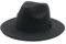 Fedora Trilby Filzhut Hut Damenhut Herren-Fedora-Hüte Breite Krempe Gürtel Bandband Solide Klassisch Formelle Kleidung Hochzeit Fedora-Hüte Für Herren 60–62 cm (XL) Schwarz