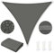 WOLTU Toldo Vela de Sombra Impermeable, Toldo Triangular 4x4x4 m de Poliéster 200 g/m², Toldo Terraza a Prueba de Viento y Protección Rayos UV, Toldo Exterior para Jardin, Patio, Piscina, Gris Oscuro