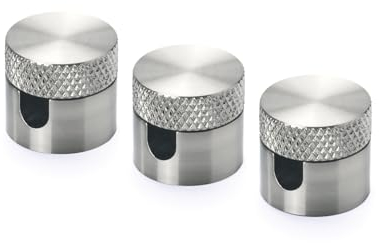 ORION LIGHTSTYLE Wand- und Deckenpin, 3 Stück, (Ø 19 mm), Höhe 18 mm, Kabelhalter als Deckenbefestigung für Textilkabel, Chrom Silber