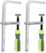 Rordigo Quick Adjust Screw Handle Track Saw Rail Clamps T-Track Hold Down Clamps Quick Screw Guide Rail Clamp Silver&Green 2PCS