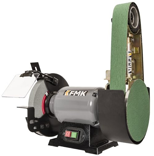 KFMK 3in1 2x36 Belt Sander 7 Disc Sander and 8 Grinder Combo, 3.1 Amp Bench Belt Sander for Metal Working, 2 inch Belt Grinder for Knife Making and Sharpening, KF8236