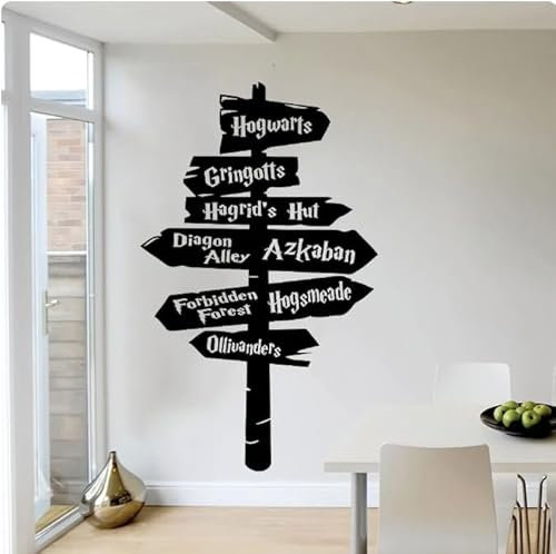 Autocollant mural de panneau de signalisation routière, affiche murale de panneau de signalisation routière, autocollant d'art mural, noir, 30x49 cm