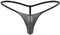 Oyolan Homme String Ficelle Sexy Transparent Mini Bikini Thong Jockstrap Gay Slip sous-vêtement Tanga G-String M-XXL Noir L