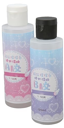 Resina Artistica, Silicone Traslucido Liquido Impastato con elasticità per Pittura su Tela (120ML)
