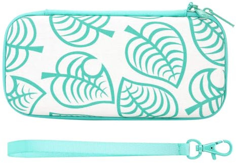 WJUHYGTF Case Switch Tasche Für Switch, Tasche Kompatibel Mit Switch Und New Switch, Animal Crossing Switch Schutzhüll Reise Tragetasche Schutz Zubehör Set,Grün