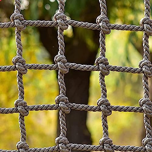 KjoiDWz Playground Rope Net Climbing Net For Kids Protective Safety Rope Net Anti-Fall Net Climbing Playing For Indoor And Outdoor Net Yard Frame Climbing Net, Treehouse Rope Ladder(2*2m(6.6*6.6ft))