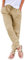 Hose Damen Sommer Casual Baumwolle Leinen Stoffhose Freizeithose Stretch Leinenhose Straight Leg Hose und Taschen (Z Khaki, XXL)