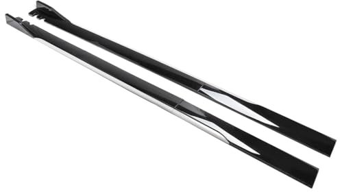 BGZQBHAP Auto Trittbretter Seitenschweller für VW Golf Plus 2004-2014,Rocker Splitter Winglet Verlängerung Diffusor Dekoration Zubehör,A4-Black+White