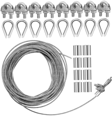 SOLUSTRE Cable De Acero Inoxidable Para Tendedero Flexible Para Jardín Alambre Para Colgar Cuadros y Manualidades