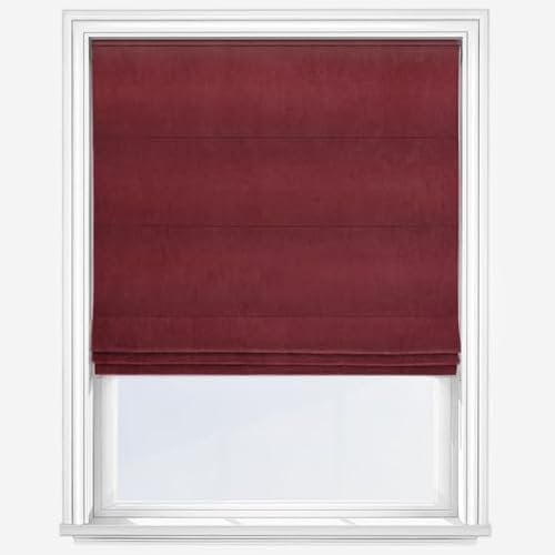 Made To Measure Roman Blinds - Huge Choice Of Fabrics - British Made (Cannes Rosso) (Standard Lining)