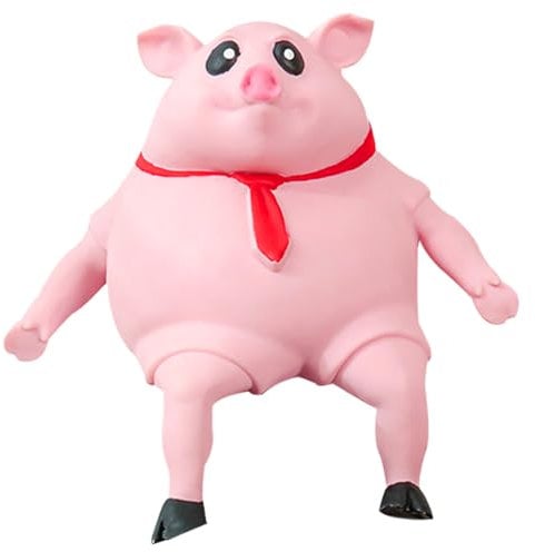 Schweine Squeeze Spielzeug, Stress Schwein, Anti Aggressions Schwein, Stressspielzeug Schwein, Rosa Piggy Squeeze Toy, Anti Stress Spielzeug für Erwachsene und Kinder (500g)
