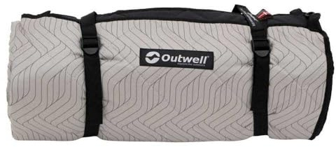 Outwell Monterey 4 Air Tent Carpet, Cozy Wall-to-Wall Design, 150 x 230 cm, Pongee Polyester, Grey, Insulating Comfort, with Carry Bag, 0.9 kg