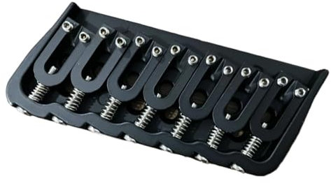 Puente Genérico Guitarra Acústica Puente de guitarra eléctrica festoneado fijo cuerpo resistente al desgaste color negro de 7 y 8 cuerdas(8strings)