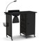RELAX4LIFE Table Manucure avec Aspirateur | Table Onglerie Professionnel | Bureau Manucure avec Rangement | Lampe Réglable | roulettes | 4 Tiroirs | Panier | pour Prothésiste Ongulaire