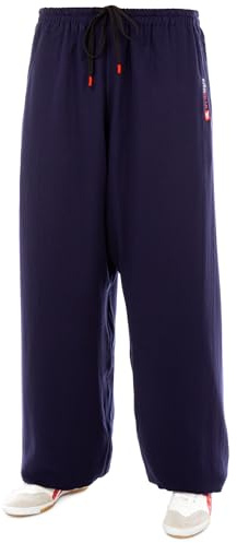 wu designs Cotone (leggero) | Kung Fu arti marziali Tai Chi Sport | Pantaloni da allenamento, blu notte, XXL