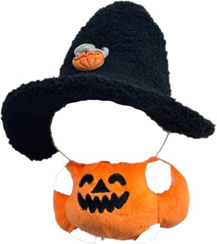 Plüschpuppe Kürbiskleidung,Puppenkleidung Niedlich für Kinder,Stilvolles Kostüm Halloween Kürbis Outfit für 17cm Puppe