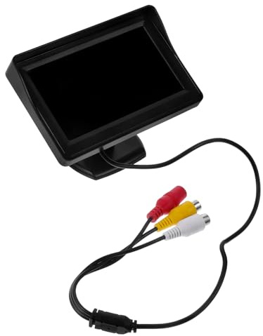 MAGICLULU Moniteur de Caméra de Recul avec Double Entrée AV Écran LCD Couleur pour SUV Camion et Van Installation Facile pour Sécurité Améliorée