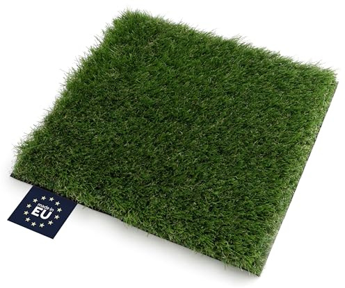 Primaflor Kunstrasen Mystique | 400x100 cm | Grün | 47 mm hoch | UV-stabil | wasserdurchlässig | wetterfester Rasenteppich | Outdoor Bodenbelag für Balkon, Terrasse und Garten | weiches Kunstgras