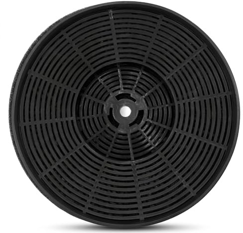 GIONAR 17.5cm Charcoal Filters for Cooker Hood Compatible with CDA SIA SIA2 CHA15 Carbon Filter, Round Ductless Recirculating Ventilation Mesh for Kitchen Air Purify (1PCS)