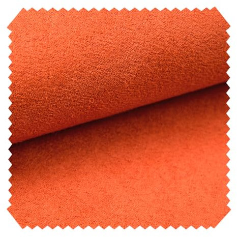 novely® Alpen Polsterstoff im Wildleder-Look | Bezugsstoff | Microfaser | Velours | Möbelstoff (48 Rot-Orange)