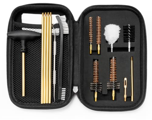 Boosteady Gun Cleaning Kit 7.62MM Reinigungsset Pro Gewehr Reinigungsset mit Bohrkammerbürsten Metall Pick Kit Messing Reinigungsstäbchen für .223/5.56