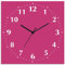ARTLAND Wanddeko Wanduhr ohne Tickgeräusche Alu Funkuhr 30x30 cm Quadratisch Lautlos 12 Ziffern Farbig Schlichtes Design Pink Brombeer S7KL