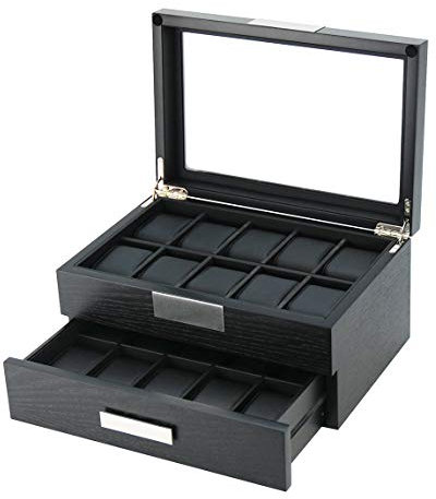 Rothenschild Uhrenbox RS-2350-20BL für 20 Uhren Black