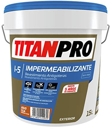 Revestimiento antigoteras I5 Titan Pro - 15 L, Rojo Teja
