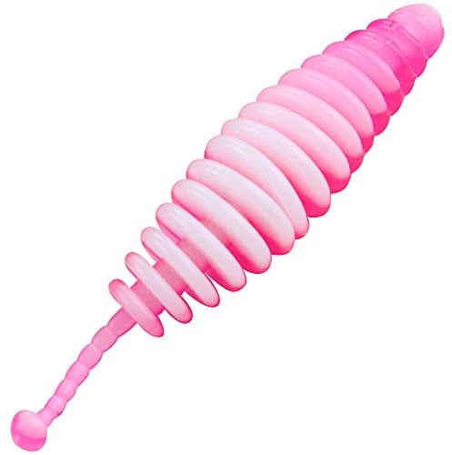 FTM Omura Baits Kong 5,5cm 1,6g - 10 Forellenköder, Geschmack:Knoblauch, Farbe:neon pink-weiß