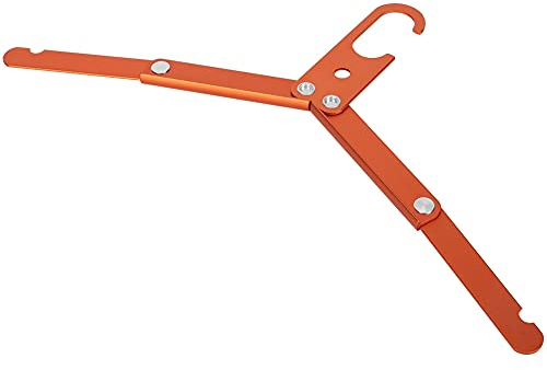 Reise Aufhänger Tragbare Faltende Aluminiumlegierungs Kleiderbügel Gestelle für kampierende Reise Freien(Orange)