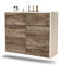 Dekati Sideboard Tempe hängend (92x77x35cm) Korpus Weiss matt - Front Holz-Design Treibholz - Push to Open